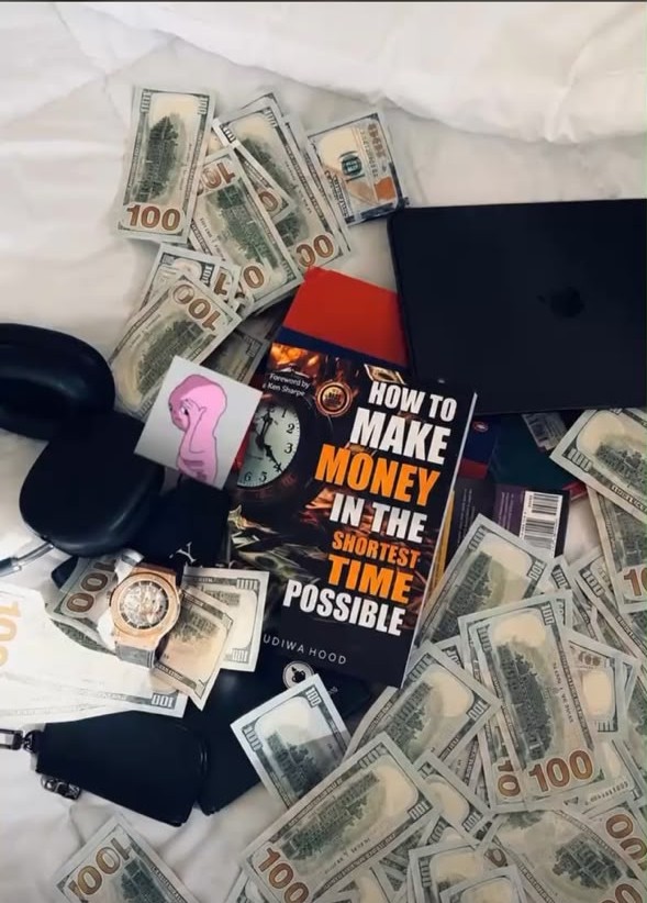 The bestselling book surrounded by cash