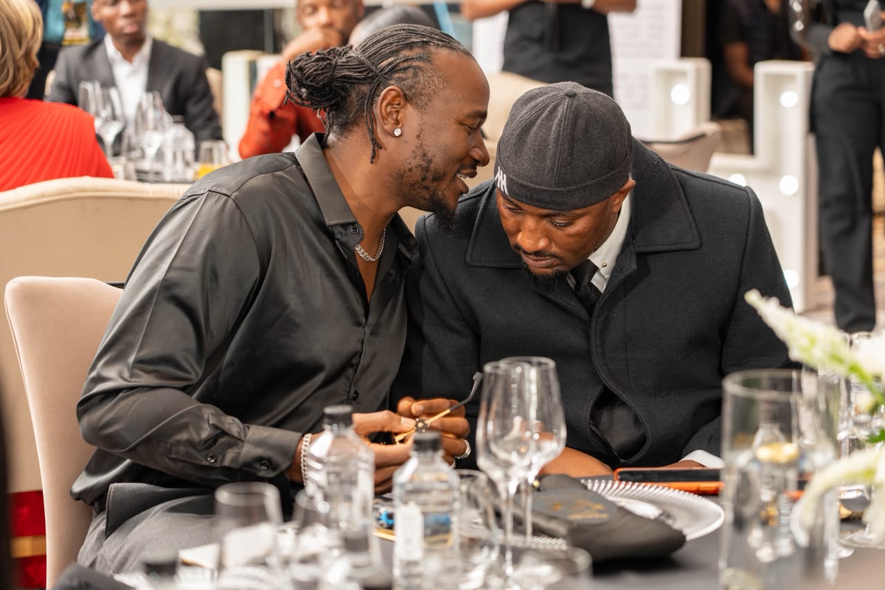 Business conversation at the launch dinner